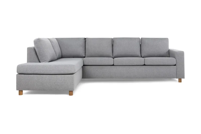 Crazy 4-sits Vänstervänd L-formad Schäslongsoffa i Tyg - Grå - Möbler - Vardagsrum - Soffor - Divansoffa & schäslong