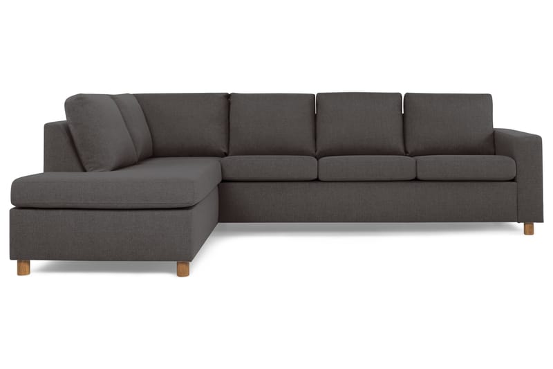Crazy 4-sits Vänstervänd L-formad Schäslongsoffa i Tyg - Mörkgrå - Möbler - Vardagsrum - Soffor - Divansoffa & schäslong