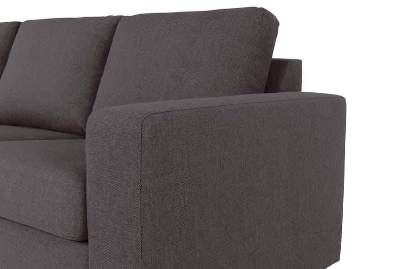 Crazy 4-sits Vänstervänd L-formad Schäslongsoffa i Tyg - Mörkgrå - Möbler - Vardagsrum - Soffor - Divansoffa & schäslong