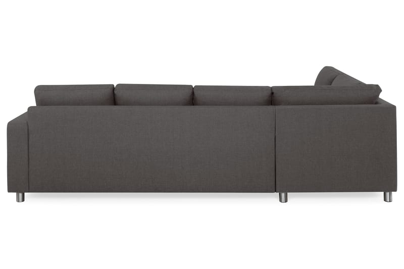 Crazy 4-sits Vänstervänd L-formad Schäslongsoffa i Tyg - Mörkgrå - Möbler - Vardagsrum - Soffor - Divansoffa & schäslong