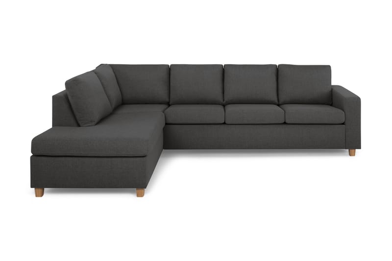Crazy 4-sits Vänstervänd L-formad Schäslongsoffa i Tyg - Mörkgrå - Möbler - Vardagsrum - Soffor - Divansoffa & schäslong