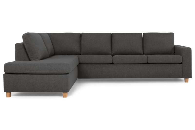 Crazy 4-sits Vänstervänd L-formad Schäslongsoffa i Tyg - Mörkgrå - Möbler - Vardagsrum - Soffor - Divansoffa & schäslong