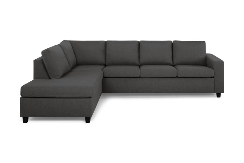 Crazy 4-sits Vänstervänd L-formad Schäslongsoffa i Tyg - Mörkgrå - Möbler - Vardagsrum - Soffor - Divansoffa & schäslong