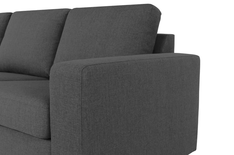 Crazy 4-sits Vänstervänd L-formad Schäslongsoffa i Tyg - Mörkgrå - Möbler - Vardagsrum - Soffor - Divansoffa & schäslong