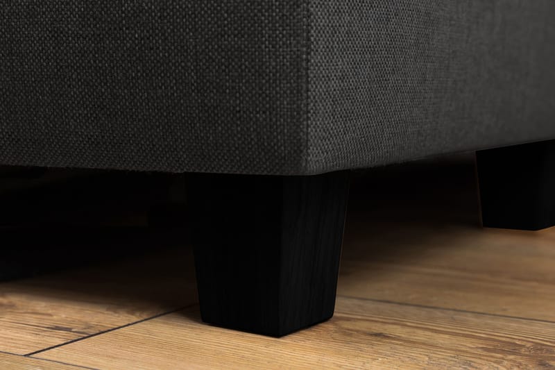 Crazy 4-sits Vänstervänd L-formad Schäslongsoffa i Tyg - Mörkgrå - Möbler - Vardagsrum - Soffor - Divansoffa & schäslong