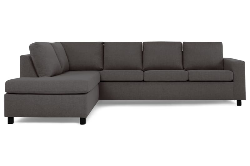 Crazy 4-sits Vänstervänd L-formad Schäslongsoffa i Tyg - Mörkgrå - Möbler - Vardagsrum - Soffor - Divansoffa & schäslong