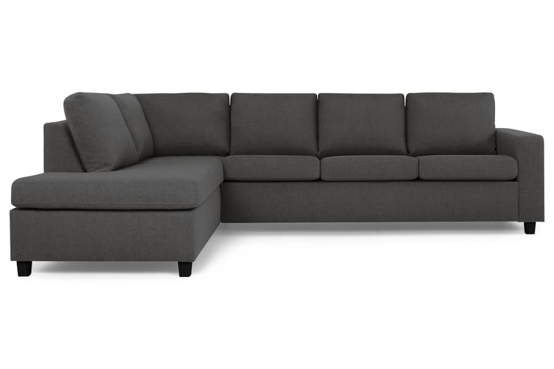 Crazy 4-sits Vänstervänd L-formad Schäslongsoffa i Tyg - Mörkgrå - Möbler - Vardagsrum - Soffor - Divansoffa & schäslong