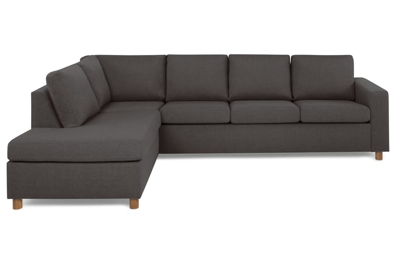 Crazy 4-sits Vänstervänd L-formad Schäslongsoffa i Tyg - Mörkgrå - Möbler - Vardagsrum - Soffor - Divansoffa & schäslong