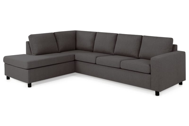 Crazy 4-sits Vänstervänd L-formad Schäslongsoffa i Tyg - Mörkgrå - Möbler - Vardagsrum - Soffor - Divansoffa & schäslong