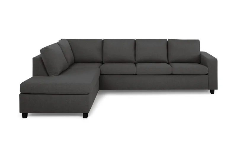 Crazy 4-sits Vänstervänd L-formad Schäslongsoffa i Tyg - Mörkgrå - Möbler - Vardagsrum - Soffor - Divansoffa & schäslong