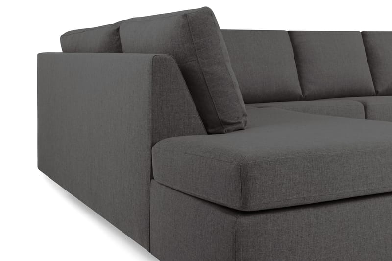 Crazy 4-sits Vänstervänd L-formad Schäslongsoffa i Tyg - Mörkgrå - Möbler - Vardagsrum - Soffor - Divansoffa & schäslong