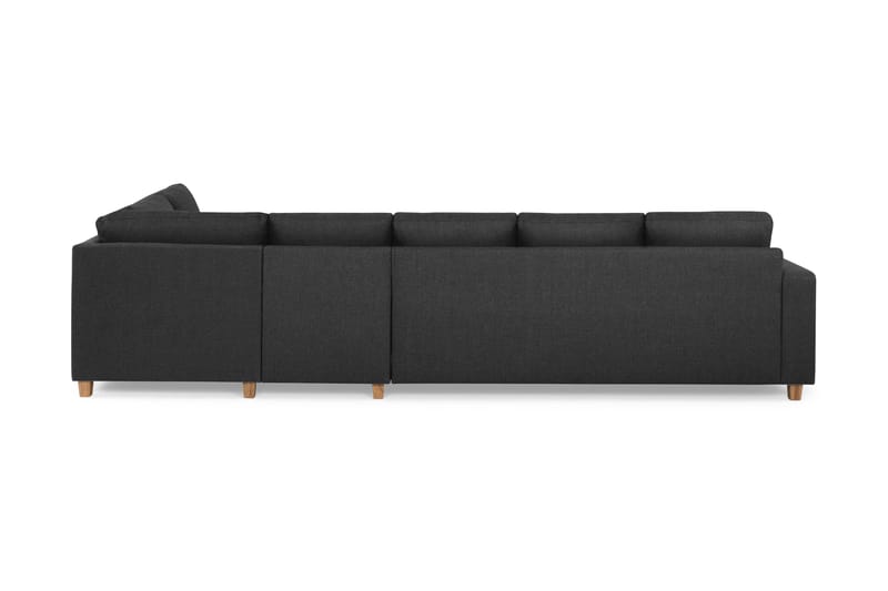 Crazy 5-sits Högervänd L-formad Schäslongsoffa i Tyg - Antracit - Möbler - Vardagsrum - Soffor - Divansoffa & schäslong