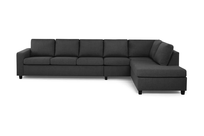 Crazy 5-sits Högervänd L-formad Schäslongsoffa i Tyg - Antracit - Möbler - Vardagsrum - Soffor - Divansoffa & schäslong