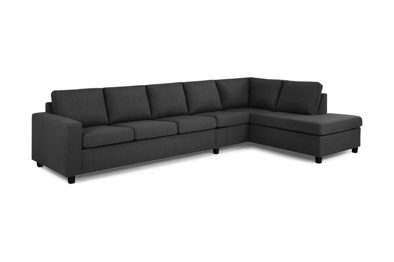 Crazy 5-sits Högervänd L-formad Schäslongsoffa i Tyg - Antracit - Möbler - Vardagsrum - Soffor - Divansoffa & schäslong