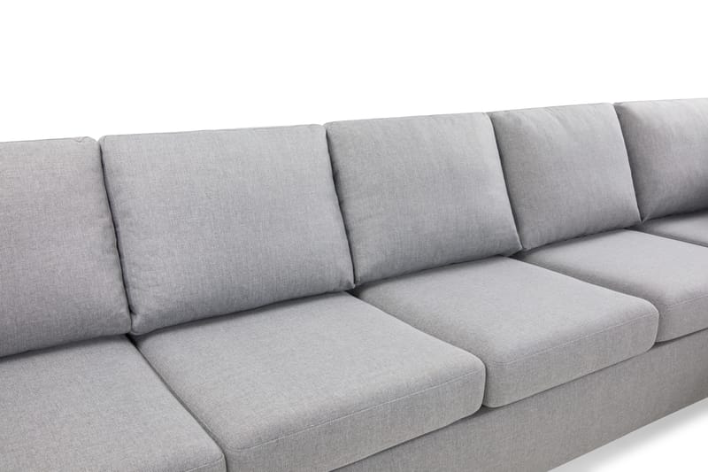 Crazy 5-sits Högervänd L-formad Schäslongsoffa i Tyg - Grå - Möbler - Vardagsrum - Soffor - Divansoffa & schäslong