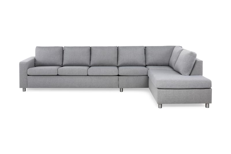 Crazy 5-sits Högervänd L-formad Schäslongsoffa i Tyg - Grå - Möbler - Vardagsrum - Soffor - Divansoffa & schäslong