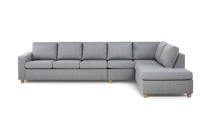 Crazy 5-sits Högervänd L-formad Schäslongsoffa i Tyg - Grå - Möbler - Vardagsrum - Soffor - Divansoffa & schäslong