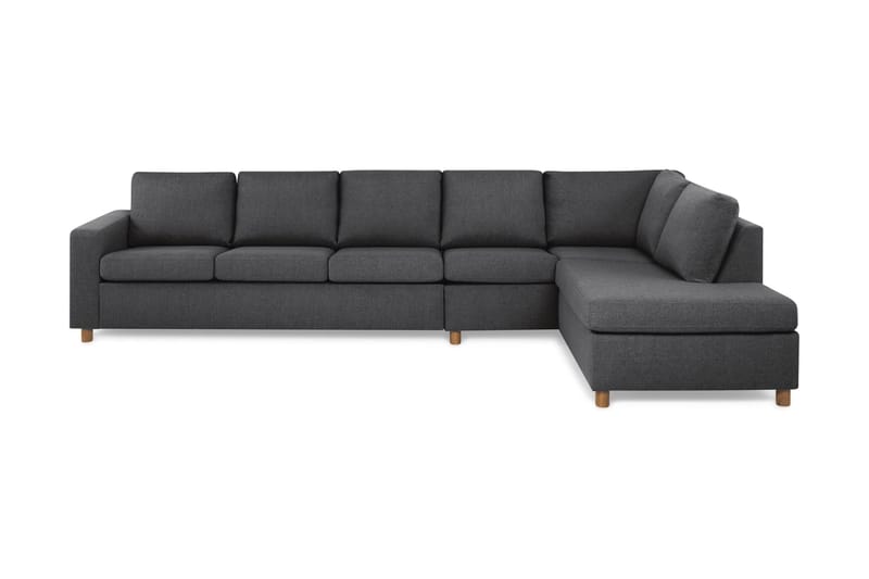 Crazy 5-sits Högervänd L-formad Schäslongsoffa i Tyg - Mörkgrå - Möbler - Vardagsrum - Soffor - Divansoffa & schäslong