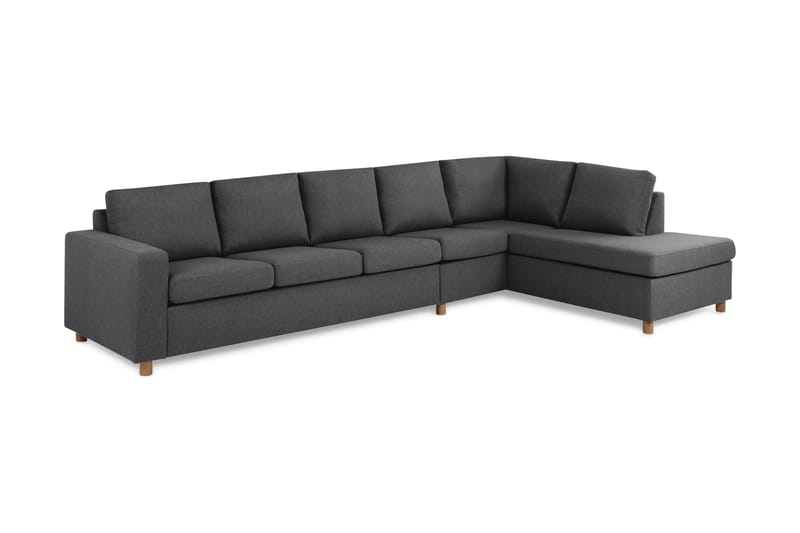 Crazy 5-sits Högervänd L-formad Schäslongsoffa i Tyg - Mörkgrå - Möbler - Vardagsrum - Soffor - Divansoffa & schäslong