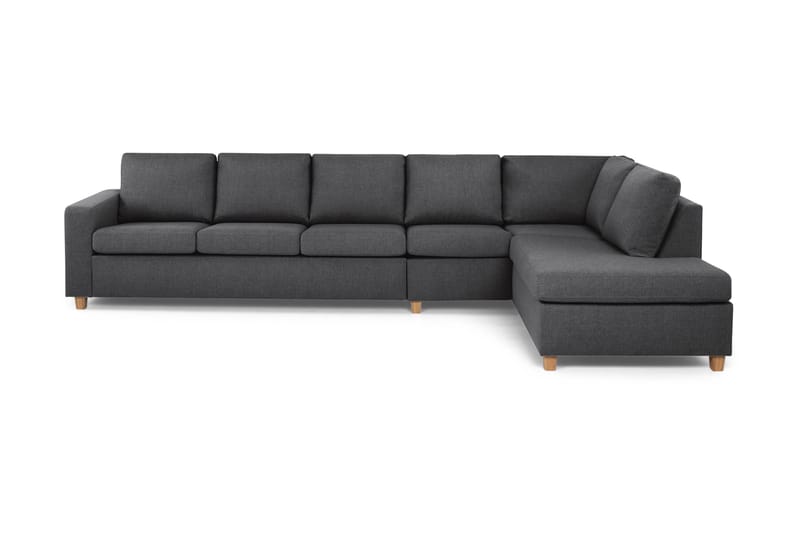 Crazy 5-sits Högervänd L-formad Schäslongsoffa i Tyg - Mörkgrå - Möbler - Vardagsrum - Soffor - Divansoffa & schäslong