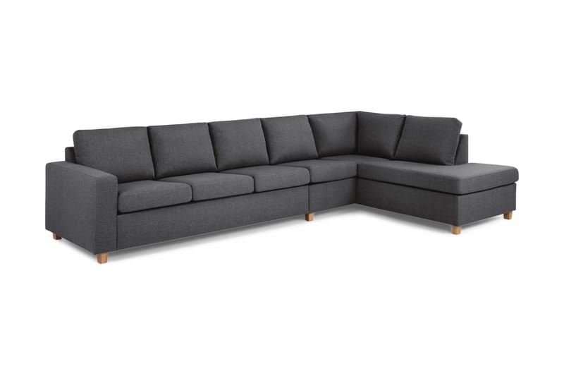 Crazy 5-sits Högervänd L-formad Schäslongsoffa i Tyg - Mörkgrå - Möbler - Vardagsrum - Soffor - Divansoffa & schäslong