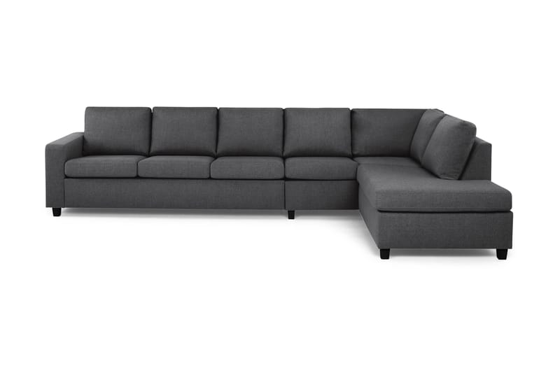 Crazy 5-sits Högervänd L-formad Schäslongsoffa i Tyg - Mörkgrå - Möbler - Vardagsrum - Soffor - Divansoffa & schäslong