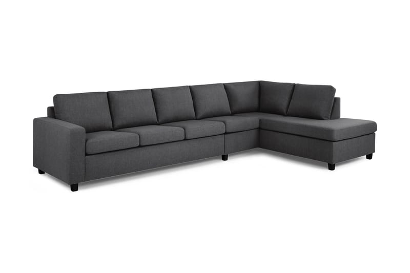 Crazy 5-sits Högervänd L-formad Schäslongsoffa i Tyg - Mörkgrå - Möbler - Vardagsrum - Soffor - Divansoffa & schäslong