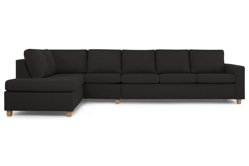 Crazy 5-sits Vänstervänd L-formad Schäslongsoffa i Tyg - Antracit - Möbler - Vardagsrum - Soffor - Divansoffa & schäslong