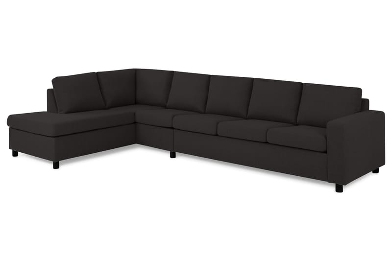 Crazy 5-sits Vänstervänd L-formad Schäslongsoffa i Tyg - Antracit - Möbler - Vardagsrum - Soffor - Divansoffa & schäslong