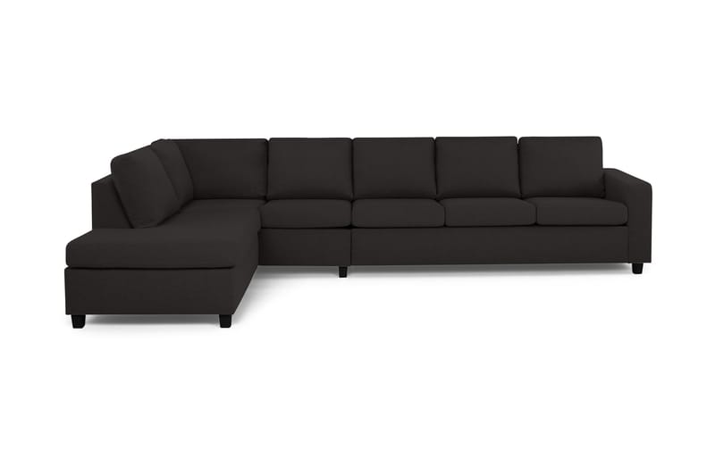 Crazy 5-sits Vänstervänd L-formad Schäslongsoffa i Tyg - Antracit - Möbler - Vardagsrum - Soffor - Divansoffa & schäslong