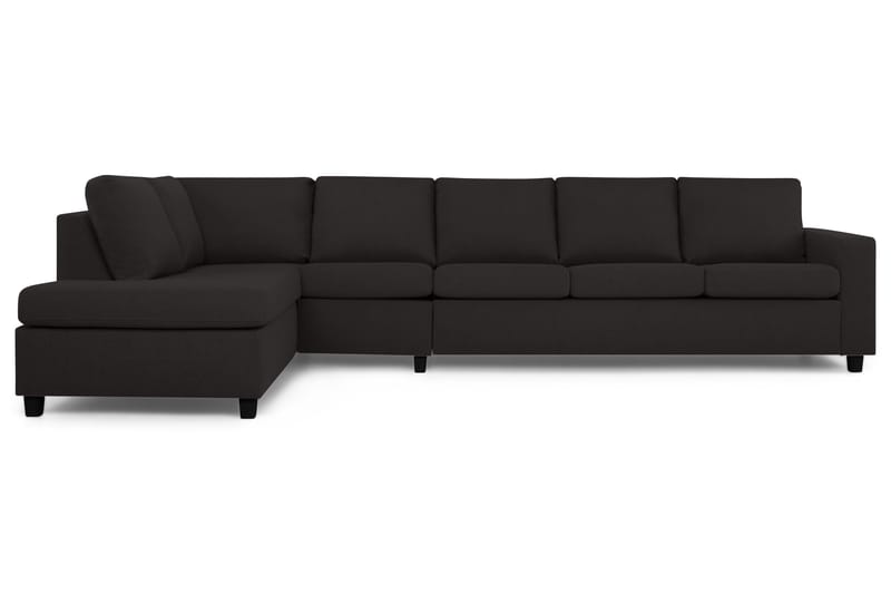 Crazy 5-sits Vänstervänd L-formad Schäslongsoffa i Tyg - Antracit - Möbler - Vardagsrum - Soffor - Divansoffa & schäslong