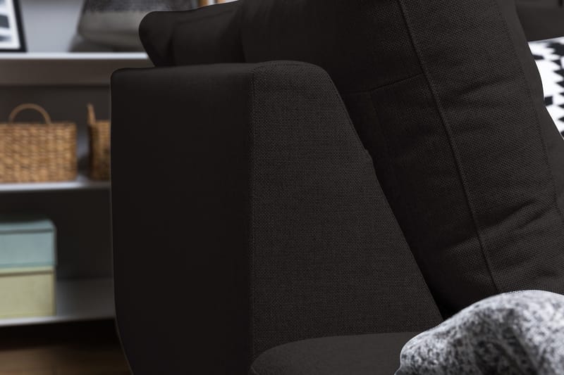 Crazy 5-sits Vänstervänd L-formad Schäslongsoffa i Tyg - Antracit - Möbler - Vardagsrum - Soffor - Divansoffa & schäslong