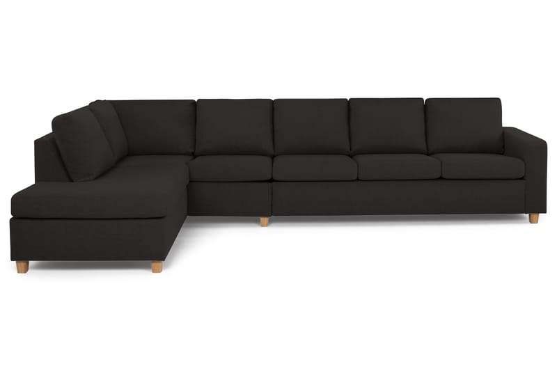 Crazy 5-sits Vänstervänd L-formad Schäslongsoffa i Tyg - Antracit - Möbler - Vardagsrum - Soffor - Divansoffa & schäslong