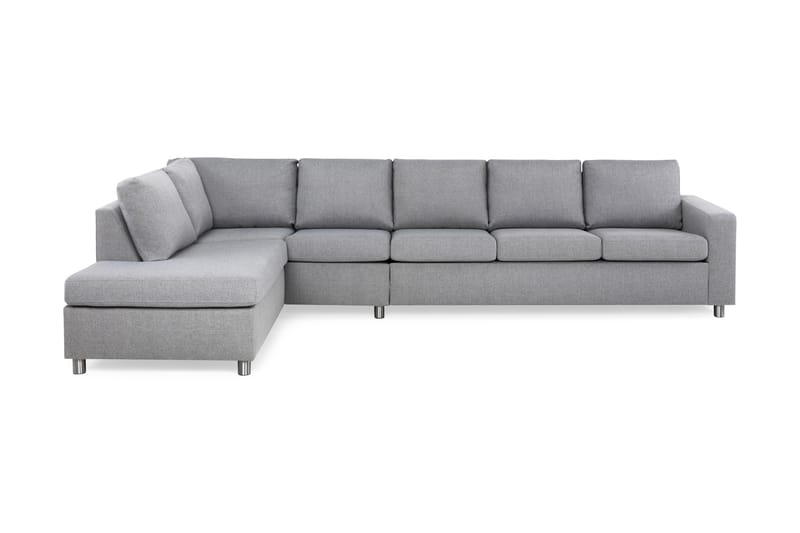 Crazy 5-sits Vänstervänd L-formad Schäslongsoffa i Tyg - Grå - Möbler - Vardagsrum - Soffor - Divansoffa & schäslong