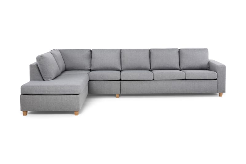 Crazy 5-sits Vänstervänd L-formad Schäslongsoffa i Tyg - Grå - Möbler - Vardagsrum - Soffor - Divansoffa & schäslong