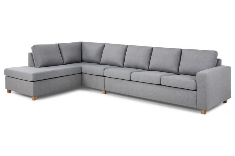 Crazy 5-sits Vänstervänd L-formad Schäslongsoffa i Tyg - Grå - Möbler - Vardagsrum - Soffor - Divansoffa & schäslong