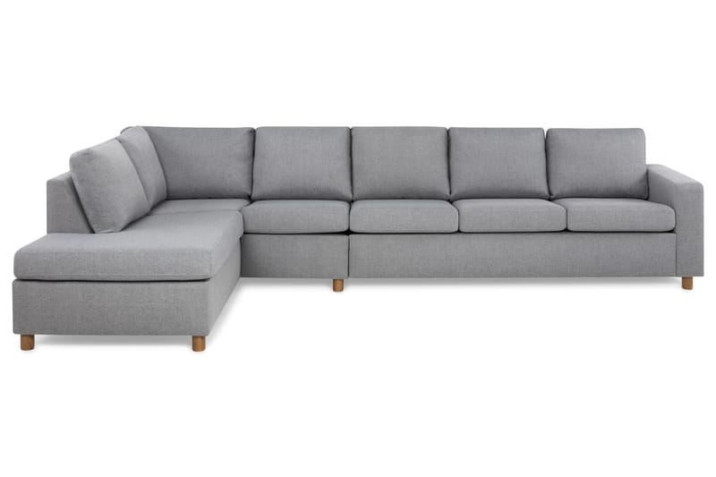 Crazy 5-sits Vänstervänd L-formad Schäslongsoffa i Tyg - Grå - Möbler - Vardagsrum - Soffor - Divansoffa & schäslong