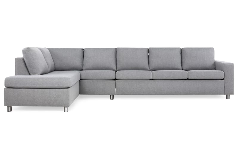 Crazy 5-sits Vänstervänd L-formad Schäslongsoffa i Tyg - Grå - Möbler - Vardagsrum - Soffor - Divansoffa & schäslong