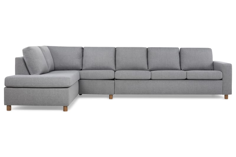 Crazy 5-sits Vänstervänd L-formad Schäslongsoffa i Tyg - Grå - Möbler - Vardagsrum - Soffor - Divansoffa & schäslong