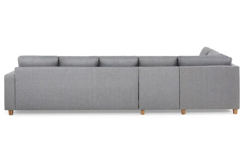 Crazy 5-sits Vänstervänd L-formad Schäslongsoffa i Tyg - Grå - Möbler - Vardagsrum - Soffor - Divansoffa & schäslong