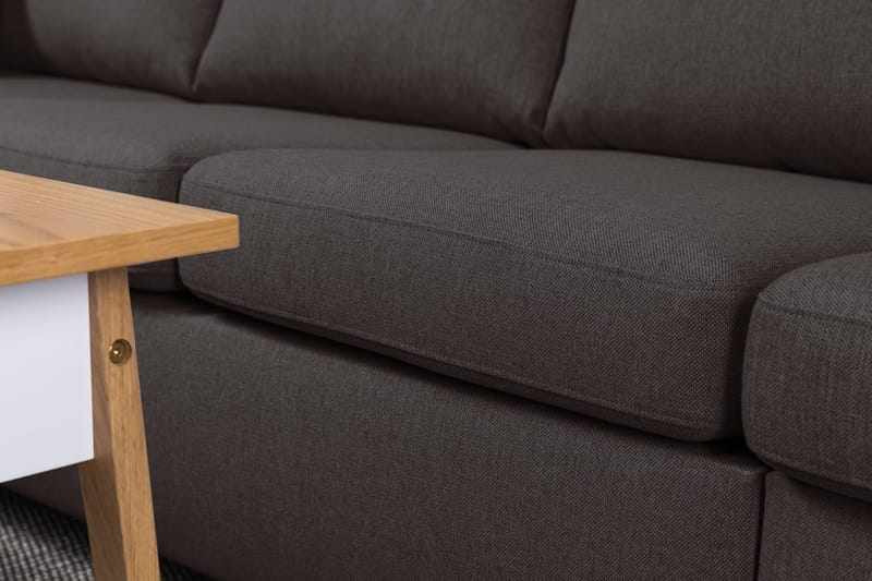 Crazy 5-sits Vänstervänd L-formad Schäslongsoffa i Tyg - Mörkgrå - Möbler - Vardagsrum - Soffor - Divansoffa & schäslong