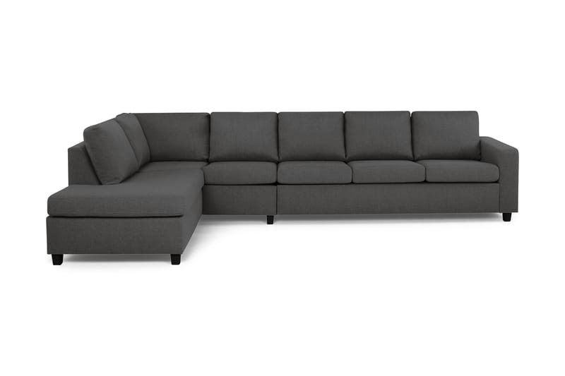 Crazy 5-sits Vänstervänd L-formad Schäslongsoffa i Tyg - Mörkgrå - Möbler - Vardagsrum - Soffor - Divansoffa & schäslong