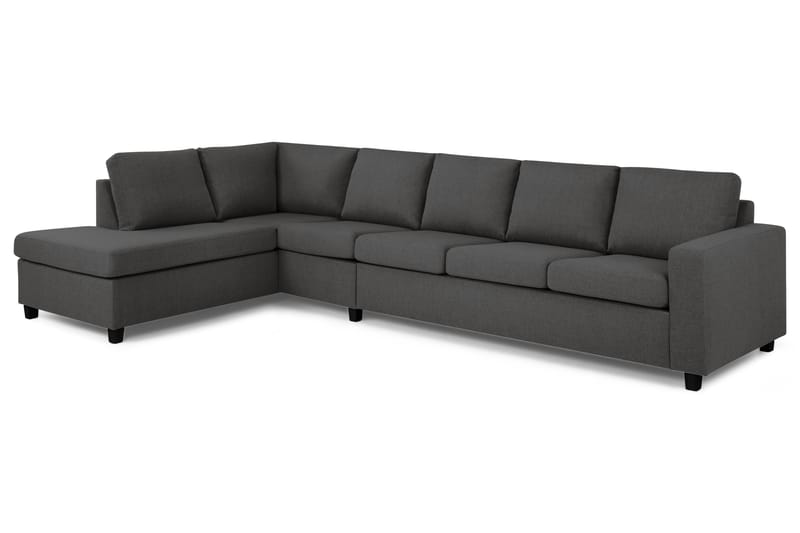 Crazy 5-sits Vänstervänd L-formad Schäslongsoffa i Tyg - Mörkgrå - Möbler - Vardagsrum - Soffor - Divansoffa & schäslong