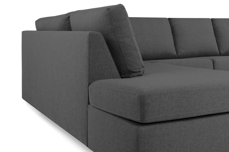 Crazy 5-sits Vänstervänd L-formad Schäslongsoffa i Tyg - Mörkgrå - Möbler - Vardagsrum - Soffor - Divansoffa & schäslong