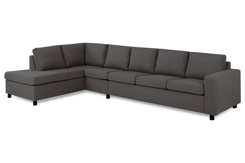 Crazy 5-sits Vänstervänd L-formad Schäslongsoffa i Tyg - Mörkgrå - Möbler - Vardagsrum - Soffor - Divansoffa & schäslong