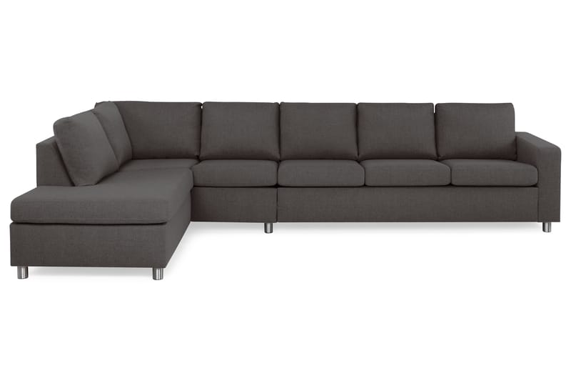 Crazy 5-sits Vänstervänd L-formad Schäslongsoffa i Tyg - Mörkgrå - Möbler - Vardagsrum - Soffor - Divansoffa & schäslong