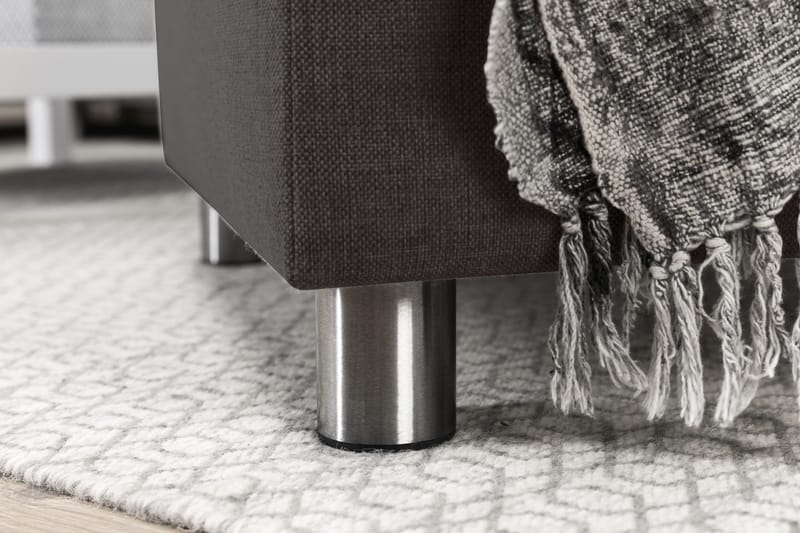 Crazy 5-sits Vänstervänd L-formad Schäslongsoffa i Tyg - Mörkgrå - Möbler - Vardagsrum - Soffor - Divansoffa & schäslong