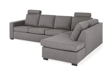 Crazy Limited Edition 4-sits Högervänd L-formad Schäslongsoffa i Tyg - Grå - Möbler - Vardagsrum - Soffor - Divansoffa & schäslong