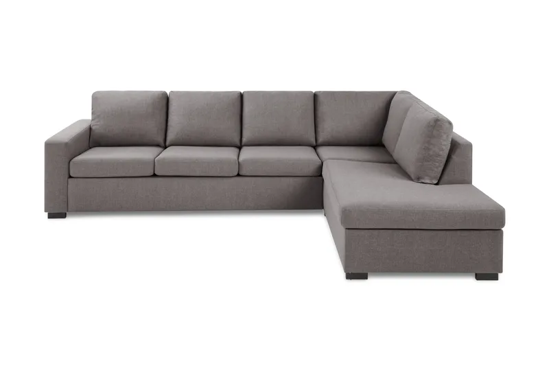 Crazy Limited Edition 4-sits Högervänd L-formad Schäslongsoffa i Tyg - Grå - Möbler - Vardagsrum - Soffor - Divansoffa & schäslong