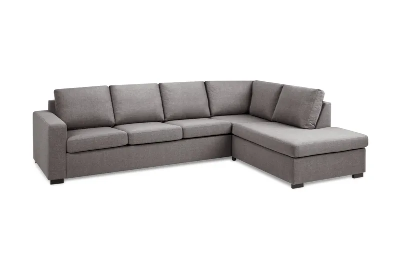 Crazy Limited Edition 4-sits Högervänd L-formad Schäslongsoffa i Tyg - Grå - Möbler - Vardagsrum - Soffor - Divansoffa & schäslong
